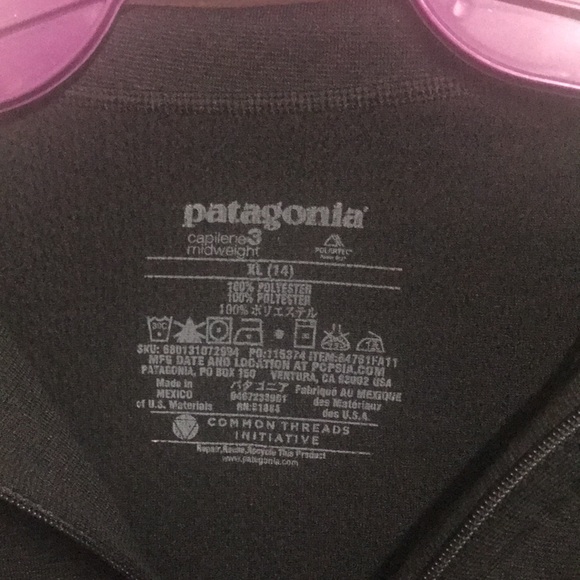 Patagonia size 14 juniors zip up - Picture 2 of 5